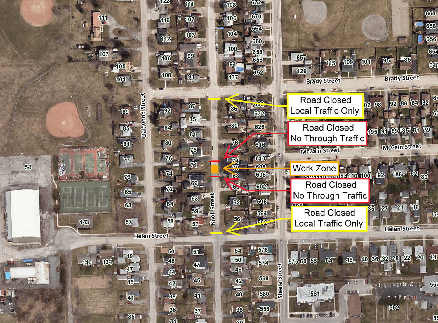 Knoll Street Road Closure